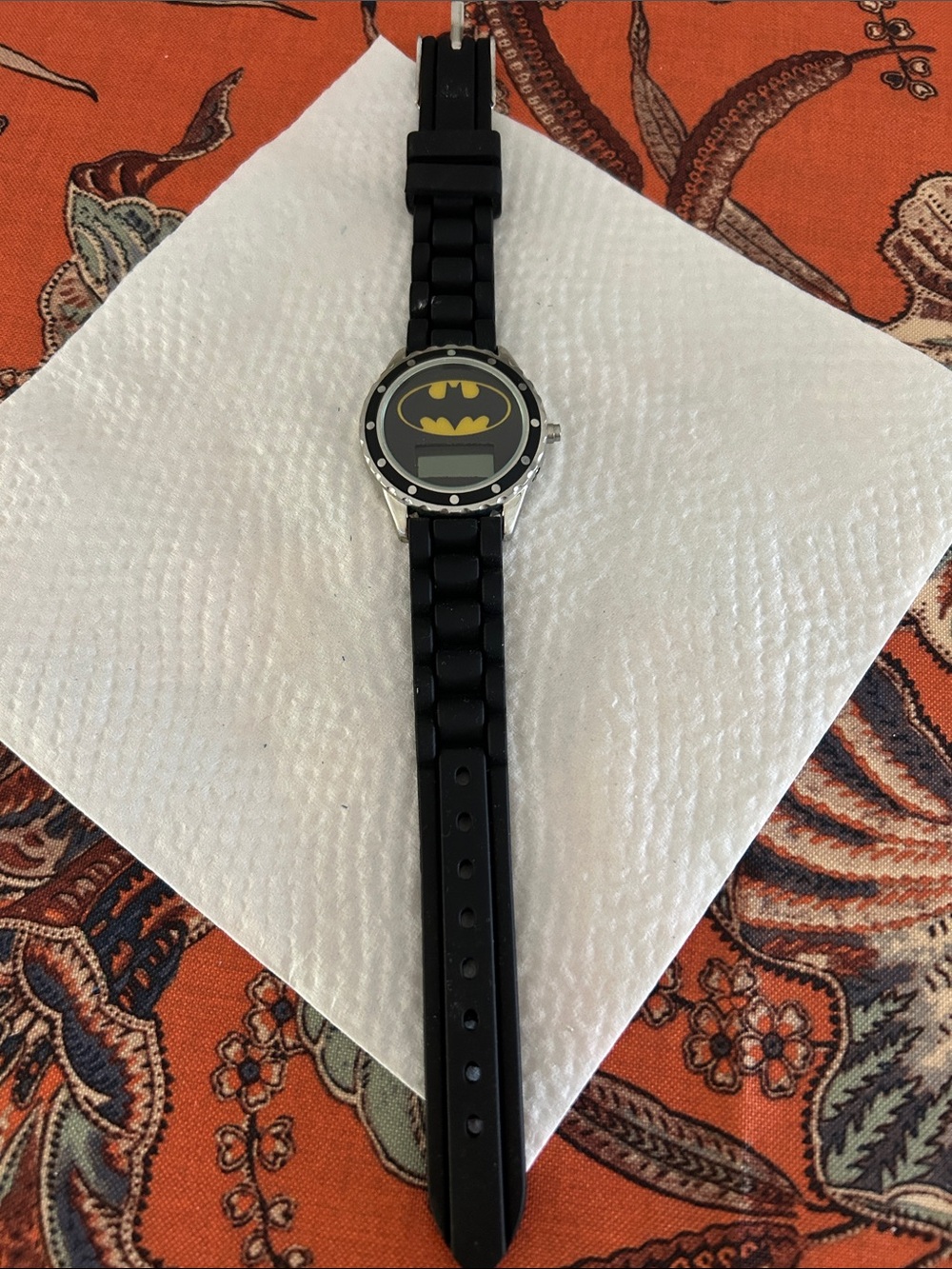 DC Comics Batman Black and Yellow Digital Silicone Watch